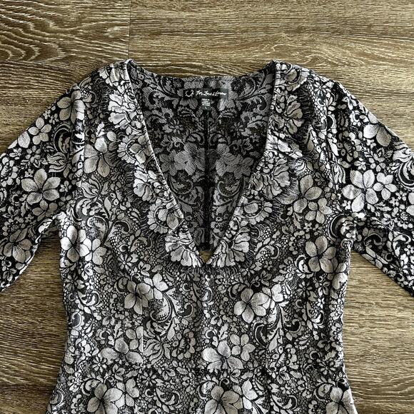 For Love and Lemons Theodora Black Lace Mini Dress Sz Large Floral Ruffle Party - Picture 5 of 16